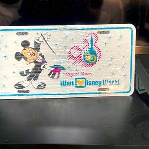 Walt Disney world 20th anniversary tin license plate